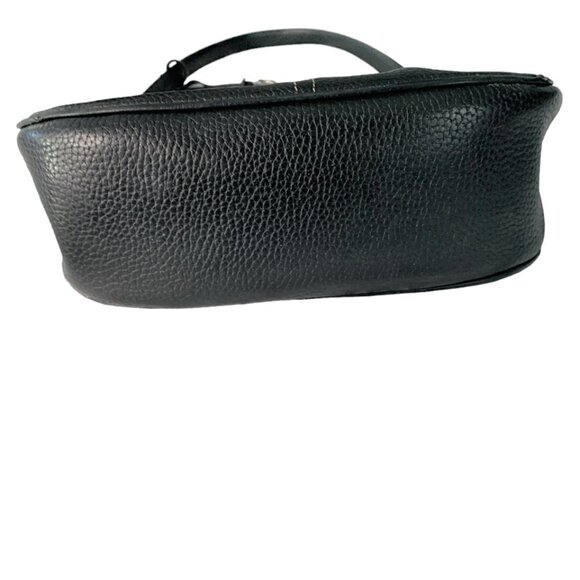 BRIGHTON Black Suede and Pebbled Leather Shoulder Bag - Picture 7 of 12